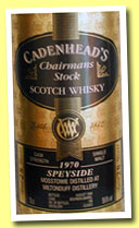 Mosstowie 28 yo 1970/1998 (59.6%, Cadenhead, Chairman's Stock, bourbon barrel, 198 bottles)